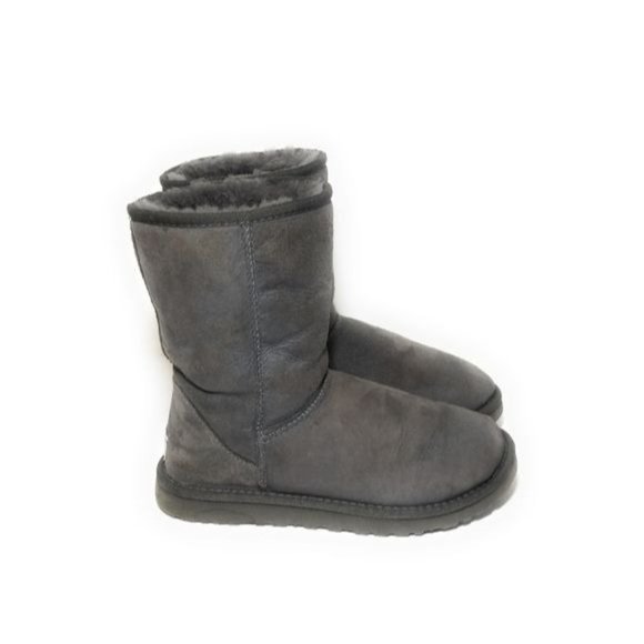 UGG Classic Short II Midcalf Boots in Dark Gray Shearling Lined Size 6 - Picture 2 of 8